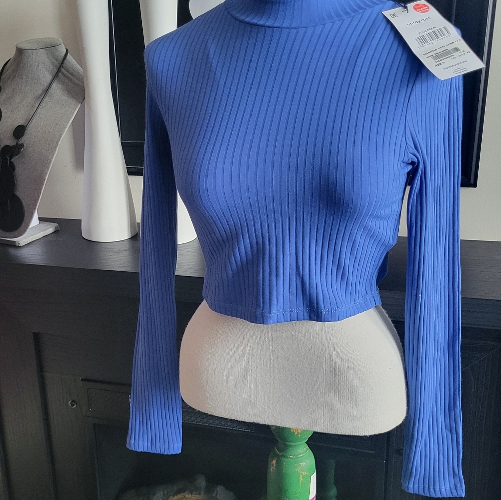 ❤️Blue crop sweater-medium